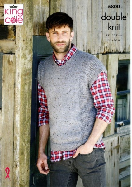 Mens sweater hot sale vest pattern